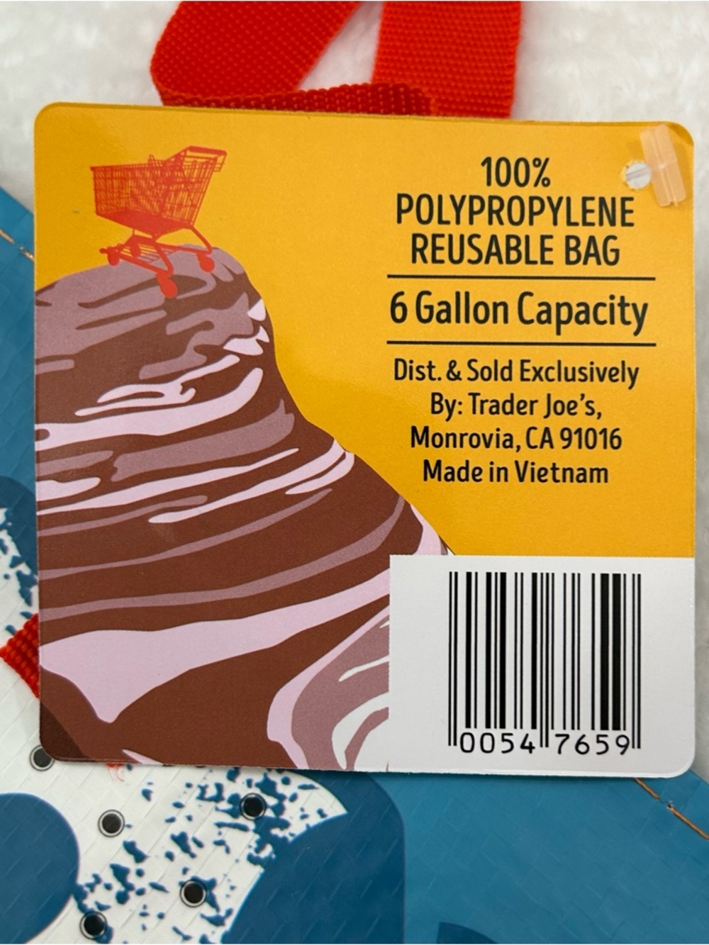 Trader Joe's Nevada 6 Gallon Reusable Grocery Tote Bag Limited Edition 16”x11” - Picture 4 of 10